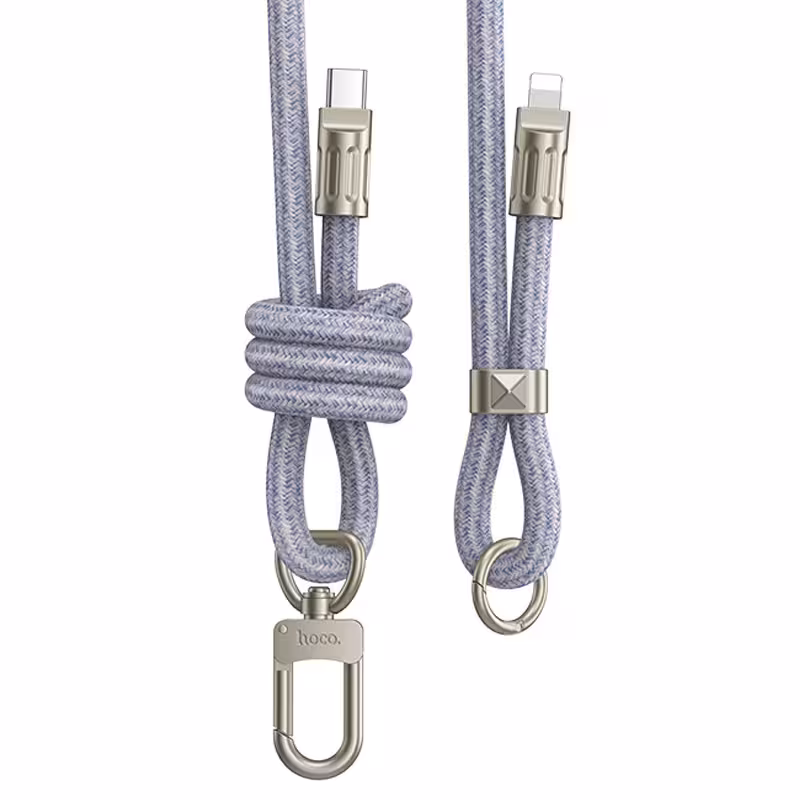 Дата кабель-шнурок Hoco GH7 Elegant Type-C to Lightning (1.8m)