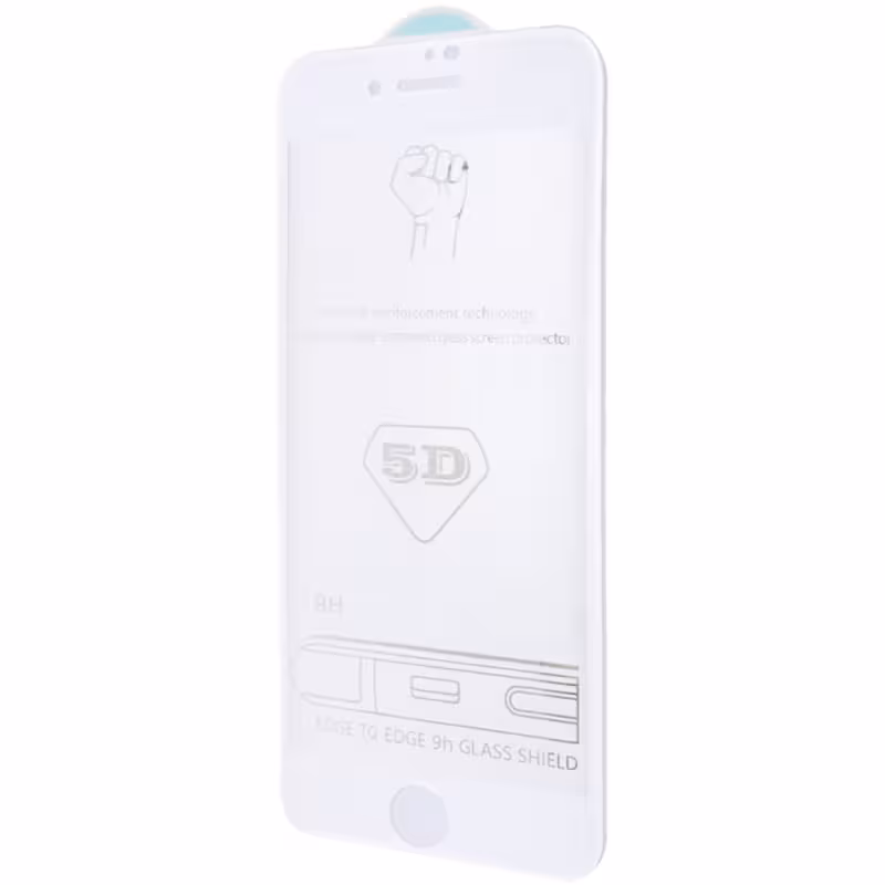 Захисне скло 5D Hard (full glue) (тех.пак) для Apple iPhone 7 / 8 / SE (2020) (4.7")