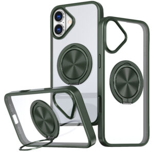 TPU+PC чохол Metal Ring with MagSafe для Apple iPhone 16 (6.1")