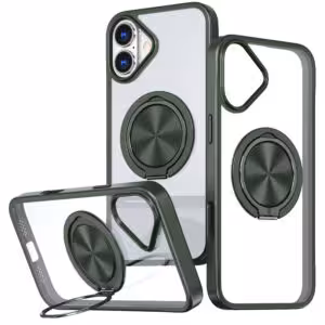 TPU+PC чохол Metal Ring with MagSafe для Apple iPhone 16 (6.1")