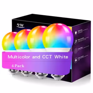 Світлодіодна RGB лампочка Smart bulb light 4pcs with Bluetooth E27 with app