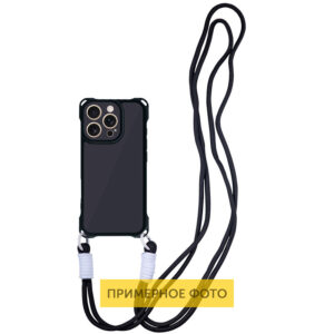 Чорний чохол TPU CrossBody з ремінцями для Apple iPhone 16e/17e (6.1")