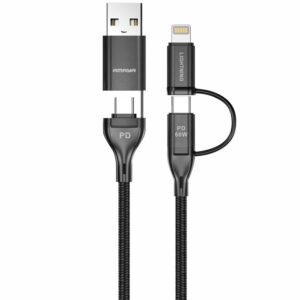 Дата кабель Amaya ACD-X28 4in1 Type-C to USB/Type-C to Lightning 60W (1m)
