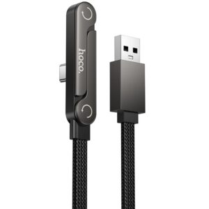 Дата кабель Hoco U150 Exquisite side plug and stand USB to Type-C 36W (1.2m)