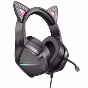 Накладні навушники Borofone BO106 Cute cat (USB+3.5mm/2m)