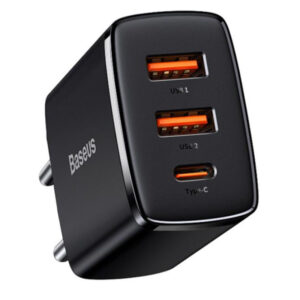 МЗП Baseus Compact Quick Charger 30W QC+PD (2USB-A/1C) (CCXJ-E)