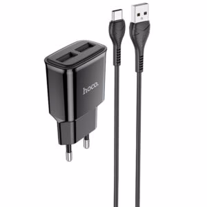 МЗП Hoco C88A Star round 2.4A (2USB-A) + кабель USB to Type-C