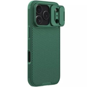 Карбонова накладка Nillkin CamShield Pro deep green для iPhone 17/18 Pro Max.