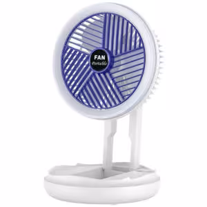 Настільний складний вентилятор Folding Fan 2in1 with Night Light