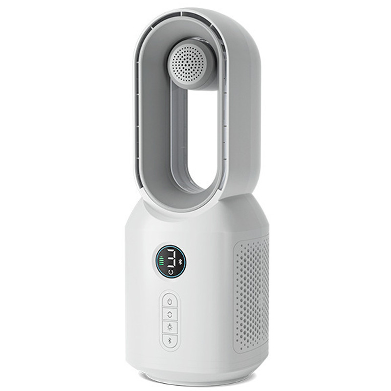 Настільний вентилятор F8 3in1 з Bluetooth-динаміком і нічником 4000mAh