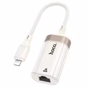 Перехідник Hoco UA41A Crystal Lightning to RJ45 100 Mbs (0.15m)