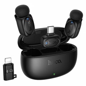 Петличний бездротовий мікрофон Hoco L19 Graceful dual-mic 2in1 (Lightning/Type-C)