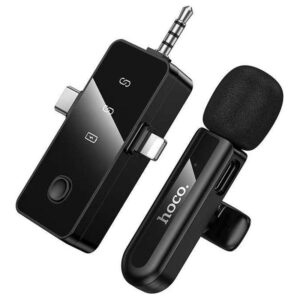 Петличний бездротовий мікрофон Hoco L20B Fair 3in1 (Lightning/Type-C/3.5)