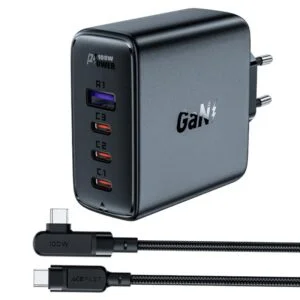МЗП Acefast A37 PD100W+QC3.0 GaN (1USB-A/3C) + кабель Type-C to Type-C 2m