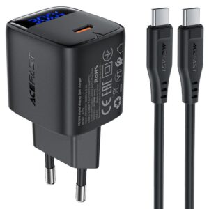 МЗП Acefast A115 PD30W GaN (1USB-C) + кабель Type-C to Type-C