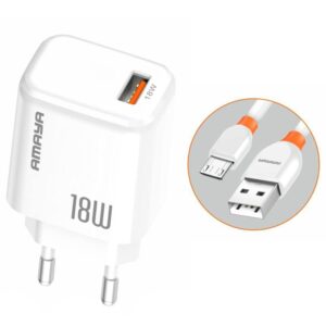 МЗП Amaya E56 PD20W+QC3.0 (1USB-A/1C) + кабель USB to MicroUSB