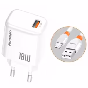 МЗП Amaya E56 PD20W+QC3.0 (1USB-A/1C) + кабель USB to MicroUSB