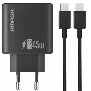 МЗП Amaya E70S PD45W (1USB-C) + кабель Type-C to Type-C