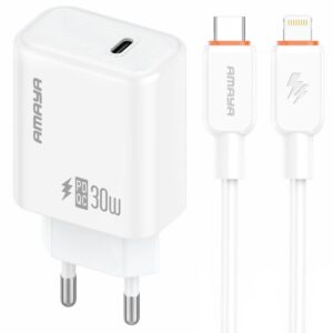 МЗП Amaya E76D PD30W (1USB-C) + кабель Type-C to Type-C