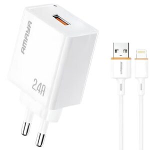 МЗП Amaya E79D 2.4A (1USB-A) + кабель USB to Lightning
