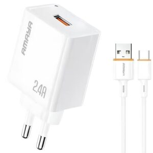 МЗП Amaya E79D 2.4A (1USB-A) + кабель USB to Type-C