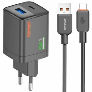 МЗП Amaya E81S PD30W+QC3.0 (1USB-A/1C) + кабель USB to Type-C