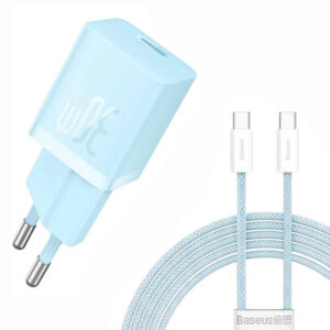 МЗП Baseus GaN5 Fast Charger mini PD30W (1USB-C) + кабель Type-C to Type-C (P10110902)
