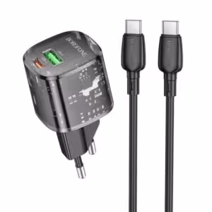 МЗП Borofone BN17 Sunlight PD20W+QC3.0 (1USB-A/1C) + кабель Type-C to Type-C