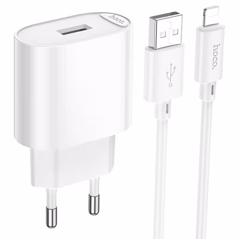 МЗП Hoco C109A Fighter 10.5W (1USB-A) + кабель USB to Lightning