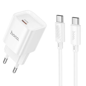 МЗП Hoco C146A Charm PD20W (1USB-C) + кабель Type-C to Type-C