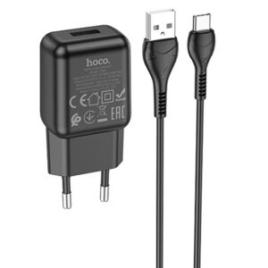 МЗП Hoco C96A (1USB/2.1A) + кабель USB to Type-C