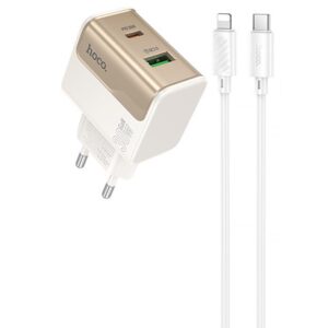 МЗП Hoco CS73A Star Speed PD30W+QC3.0 (1USB-A/1C) + кабель Type-C to Lightning
