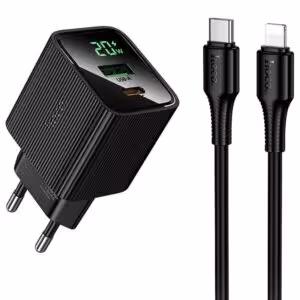МЗП Hoco CS83A Excellent with digital display PD20W+QC3.0 (1USB-A/1C) + кабель Type-C to Lightning