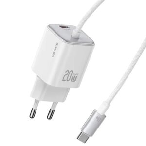 Потужний зарядний пристрій Usams US-CC261 GaN з двома USB Type портами.