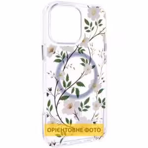 TPU+PC чохол Clear Garden with Magnetic Fit для Apple iPhone 16e / 17e (6.1")