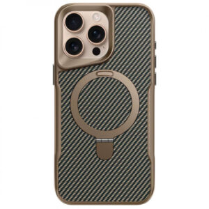 TPU+PC чохол Metal Buttons with Magnetic Fit Carbon Ring для Apple iPhone 15 Pro Max (6.7")