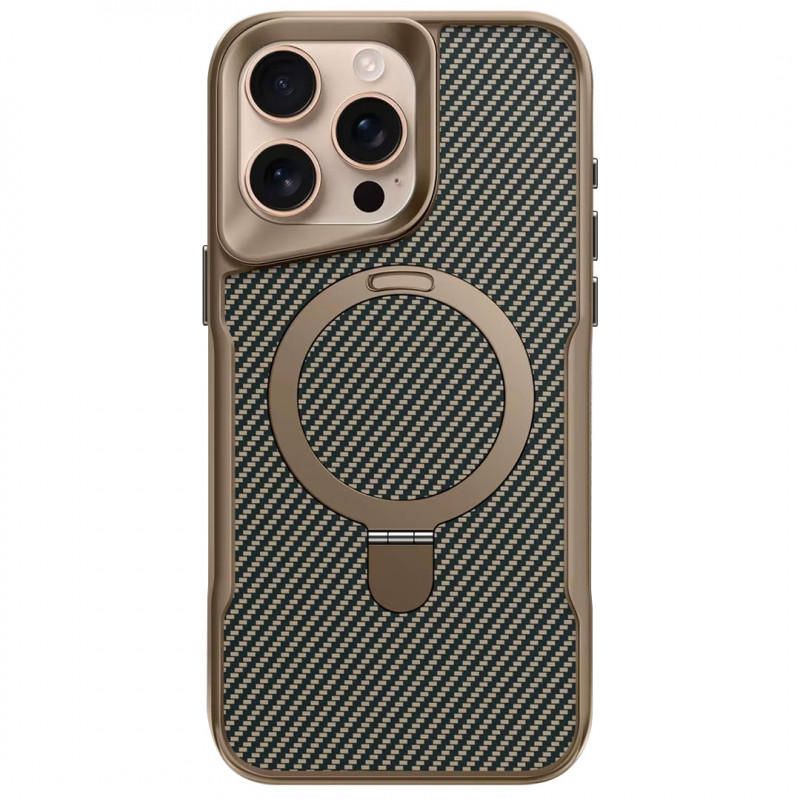 Чохол TPU+PC з металевими кнопками та магнітним кільцем Carbon Ring.