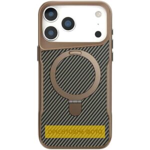 TPU+PC чохол Metal Buttons with MagSafe Carbon Ring для Apple iPhone 17 (6.3")