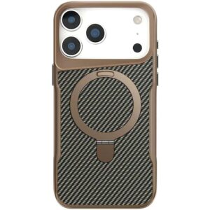 TPU+PC чохол Metal Buttons with MagSafe Carbon Ring для Apple iPhone 17 Pro Max (6.9")