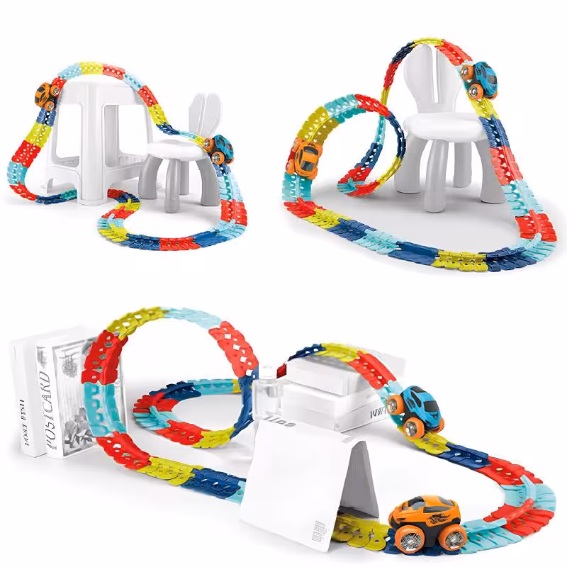 Уцінка Інтерактивний трек з інерційною машинкою SHT 388 Changeable Trak (184pcs/1CAR)