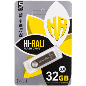 Флеш-накопичувач Hi-Rali Shuttle USB 3.0 Срібна серія — 32GB