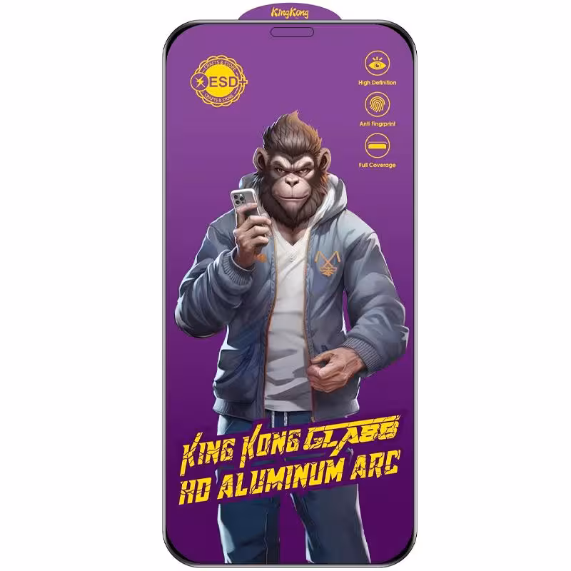 Захисне скло 5D Anti-static Purple (тех.пак) для Apple iPhone 12 Pro Max (6.7")
