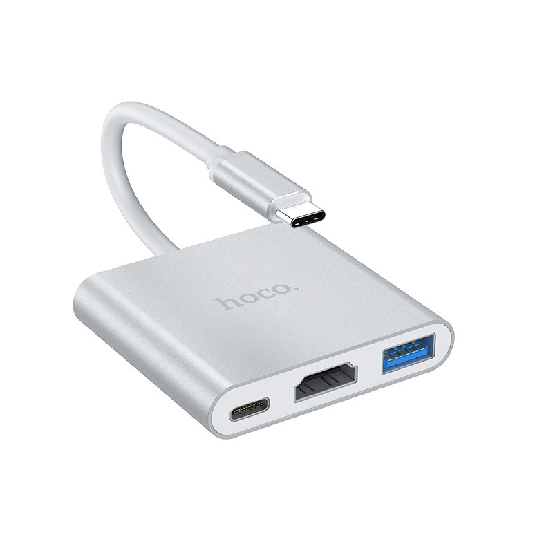 Перехідник HUB Hoco HB14 Type-C to USB3.0+HDMI+PD
