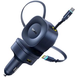 АЗП Baseus PrimeTrip VR2 Max PD100W+QC3.0 with retractable cable (1USB-A/3C) (C02066)