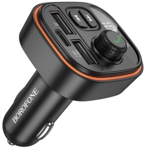 АЗП FM модулятор Borofone BC59 Heroic 15W (2USB-A/1C)