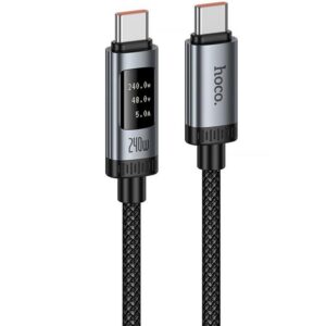 Дата кабель Hoco U148 Lord with display Type-C to Type-C 240W (1.2m)