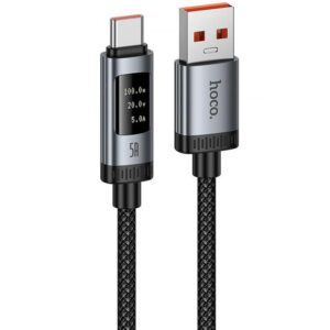 Дата кабель Hoco U148 Lord with display USB to Type-C 100W (1.2m)