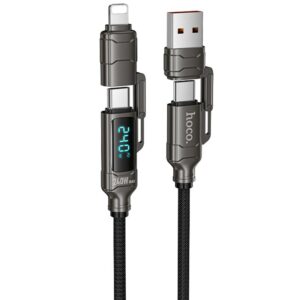 Дата кабель Hoco U152 Fortune 4in1 Type-C to Lightning/Type-C to USB 240W (1.2m)