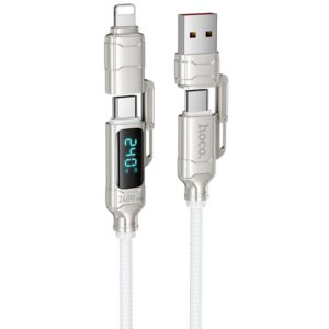Дата кабель Hoco U152 Fortune 4in1 Type-C to Lightning/Type-C to USB 240W (1.2m)