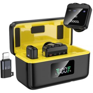 Петличний бездротовий мікрофон Hoco L17 Dual-mic magnetic (Lightning/Type-C)